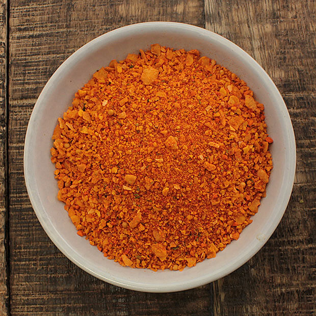 Paprika breading with cornflakes with coated salt