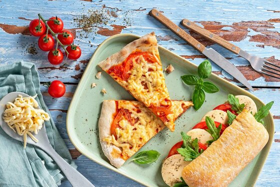 Vegavo Mozzarella auf Kichererbsenbasis