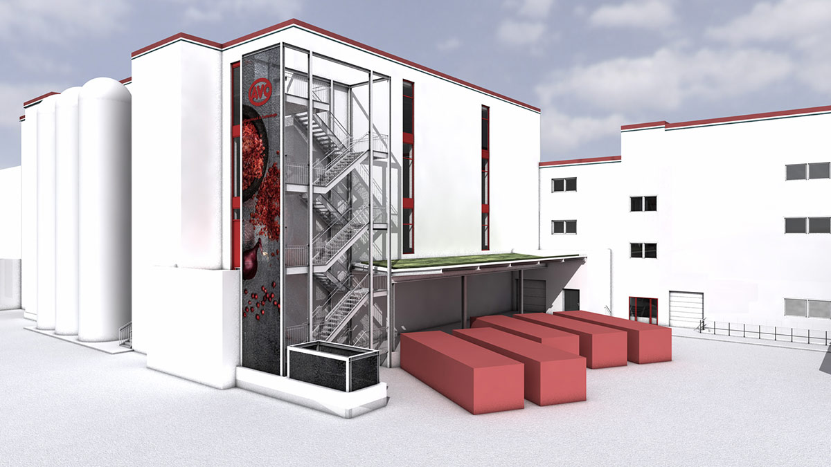 3D Skizze der Westansicht