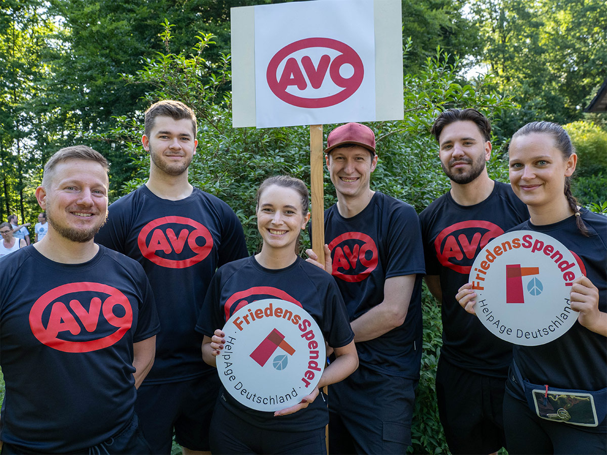 Ein Teamfoto von dem Staffellauf
